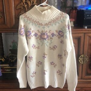 Vintage 90s / Y2K Floral Sweater